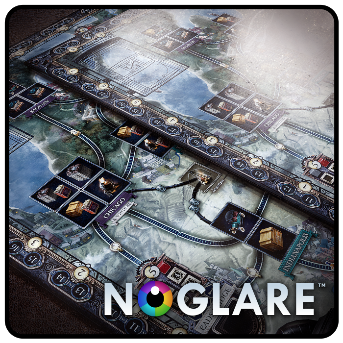 NoGlare Anti-Glare coating on Map & Player Boards, contenido oficial incluido en Brass: Pittsburgh — Collector's Edition (Inglés, Preventa)