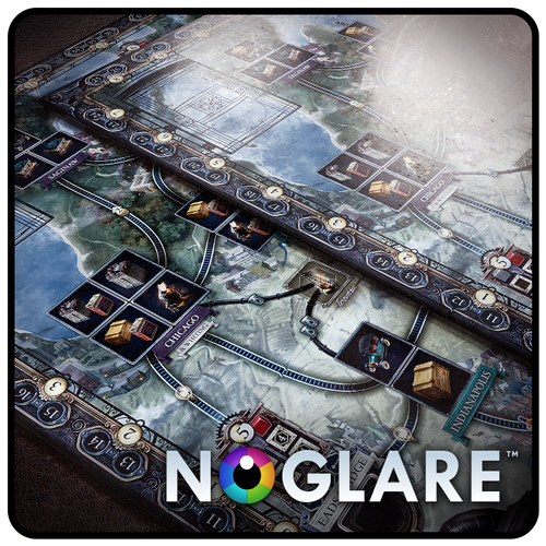 NoGlare Anti-Glare coating on Map & Player Boards, contenido oficial incluido en Brass: Pittsburgh — Collector's Edition (Inglés, Preventa)