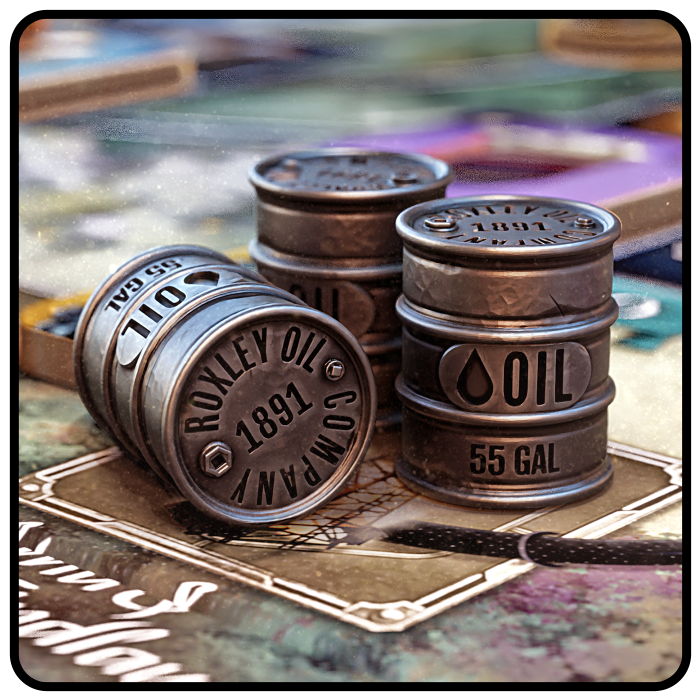 Oil Barrels become Metal Tokens, contenido oficial incluido en Brass: Pittsburgh — Collector's Edition (Inglés, Preventa)