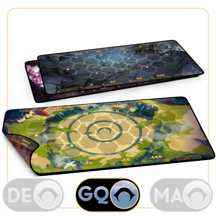 Grand Quest Playmats Set, contenido oficial incluido en Dragon Eclipse: The Grand Quest — Ultimate All‑In + Challenger (Español, Sundrop, Preventa)