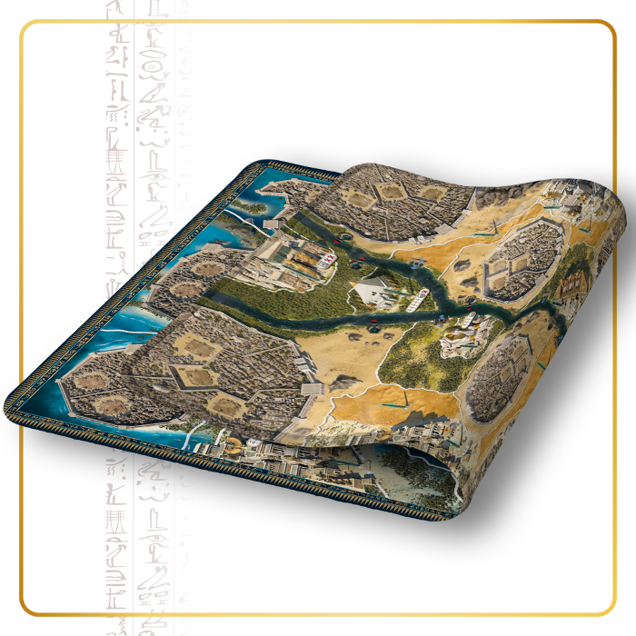 Kemet: Playmat (NEW Gates of Thonis edition), contenido oficial incluido en Kemet: The Gates of Thonis — All-In Bundle (Español, Preventa)