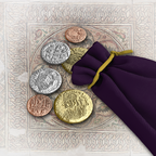Byzantion — Extra Metal Coin Set with Velvet Pouch incluido en el lote