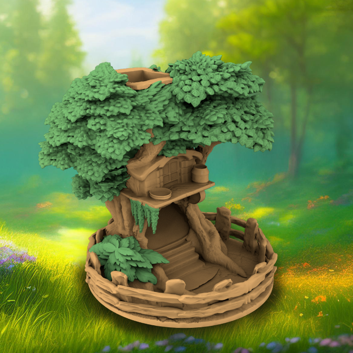 Fairytale — Treehouse Dice Tower Miniature incluido en el lote