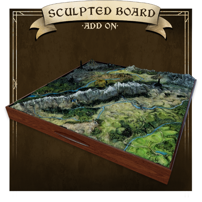 The Lord of the Rings: The Confrontation Ultimate Edition — Handpainted 3D Gameboard incluido en el lote