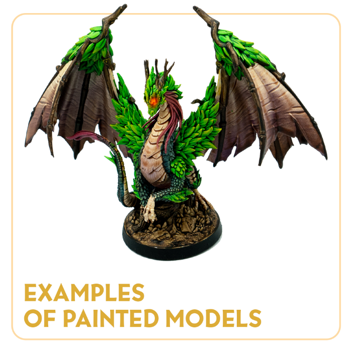Referencia visual de modelos pintados de Dragon Eclipse; no incluidos