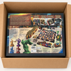 Labyrinth Chronicles All-In en español, reverso de la caja con componentes y tablero