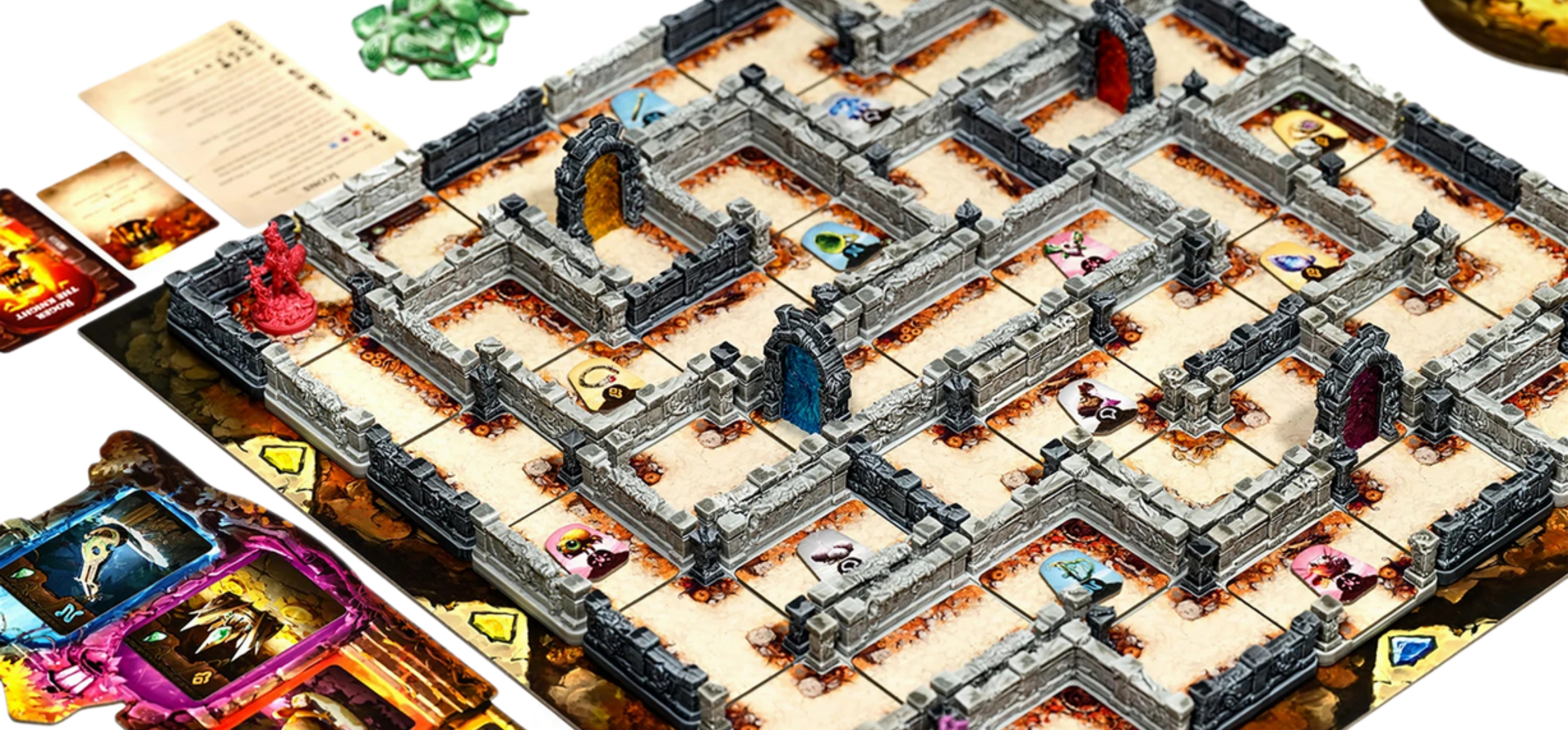 Labyrinth Chronicles All-in Sundrop, tablero completo y componentes